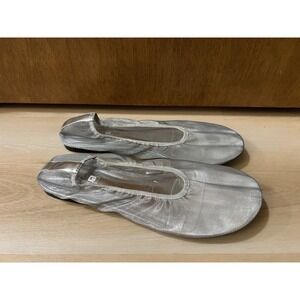 Mango Semi Transparent‎ Mesh Ballet Flats EU Size 39 Silver Metallic Flats